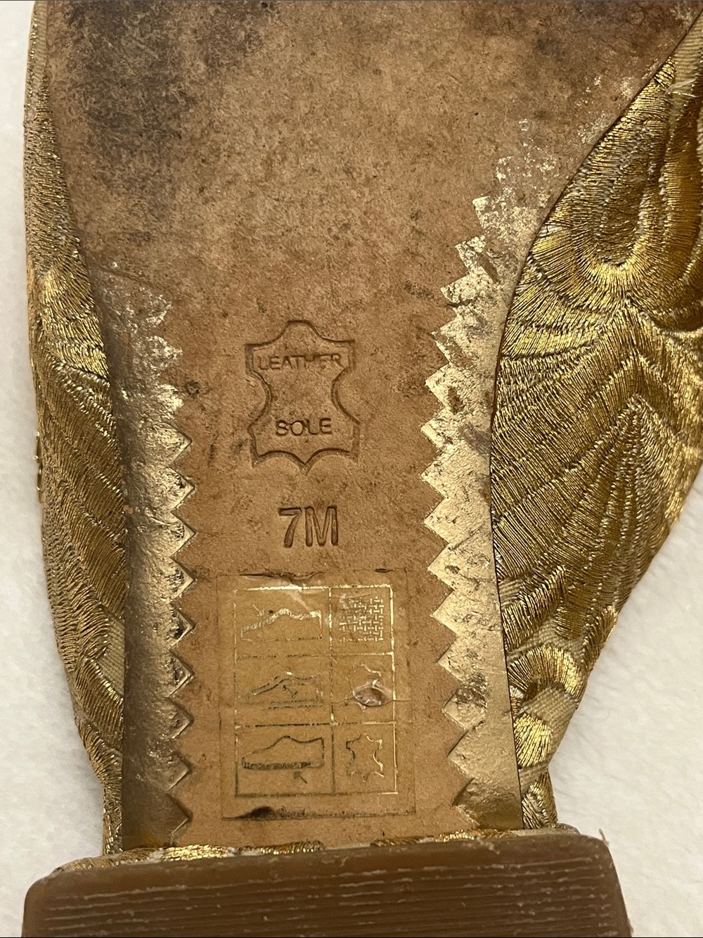 Tory Burch Metallic Gold Embroidered Slip-On Mules - Picture 11 of 11